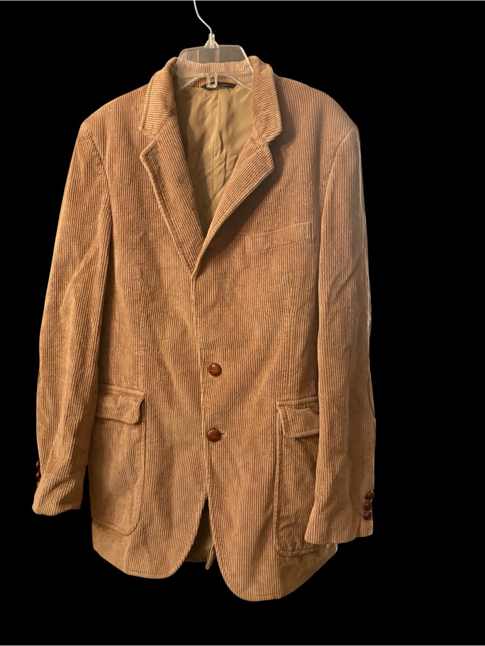 Men's Vintage Austin Manor Corduroy Blazer  with Elbow patches in Light Brown